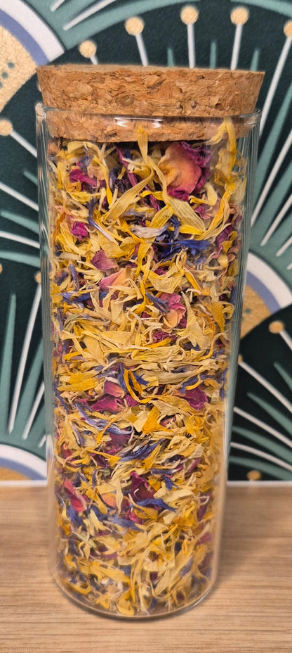 Trio de fleurs comestibles