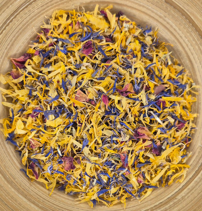 Trio de fleurs comestibles